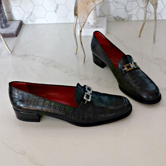 SALVATORE FERRAGAMO Black LEATHER LOAFER - Picture 5 of 8